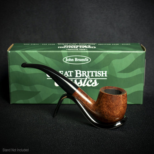 John Brumfit Great British Classics Briar Smoking Pipe - Bent Billiard