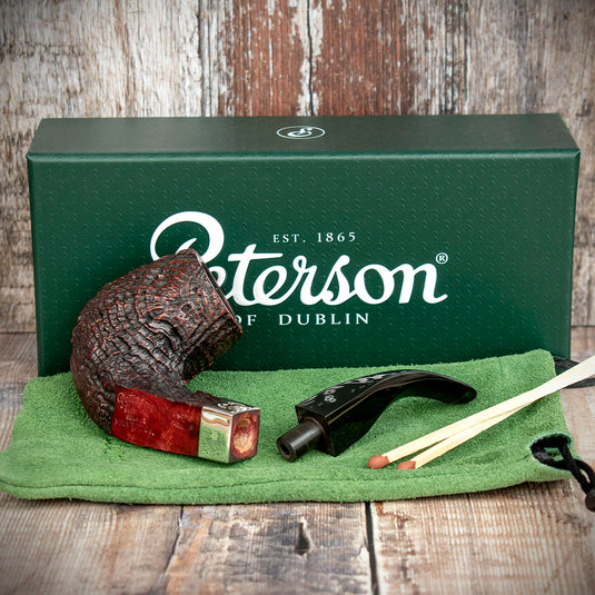 Sherlock Holmes Milverton (Red Sandblast) by Peterson of Dublin Briar Pipe