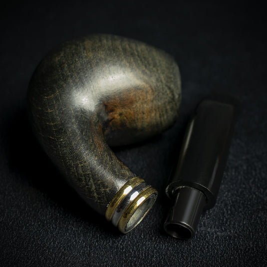 Smoke-King 9mm Black Beechwood Pipe - Bent