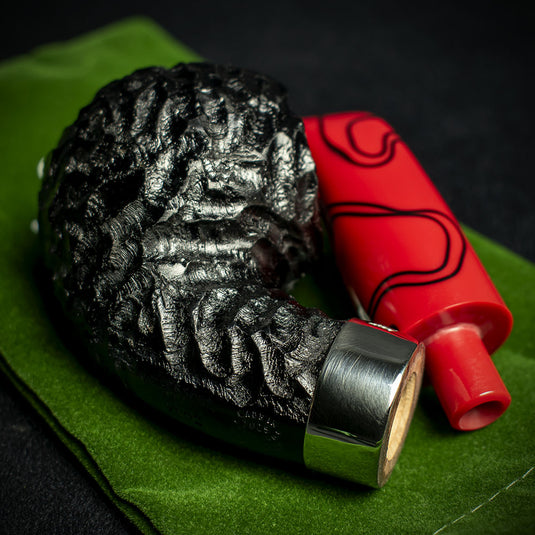 Peterson of Dublin Dracula Rusticated Briar Smoking Pipe - Shape XL02