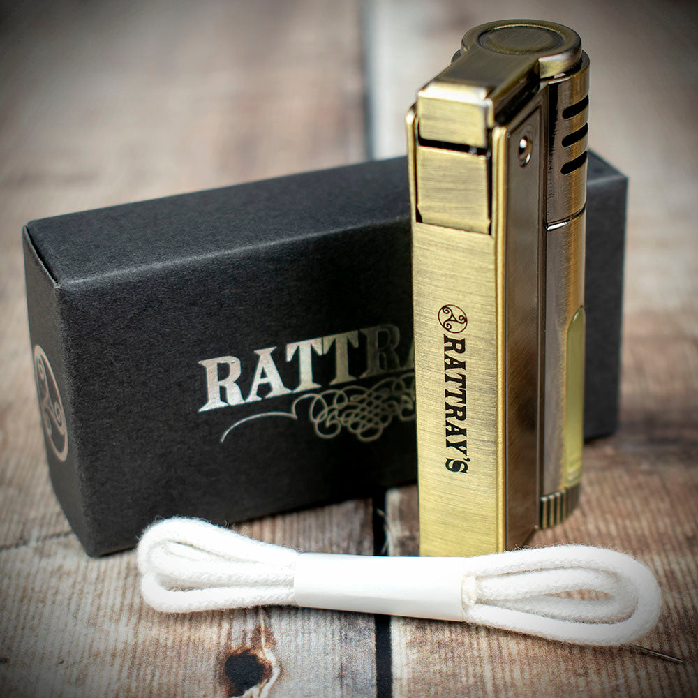 Rattray's Steam Punk Petrol Lighter - Brass Finish Smoke-King