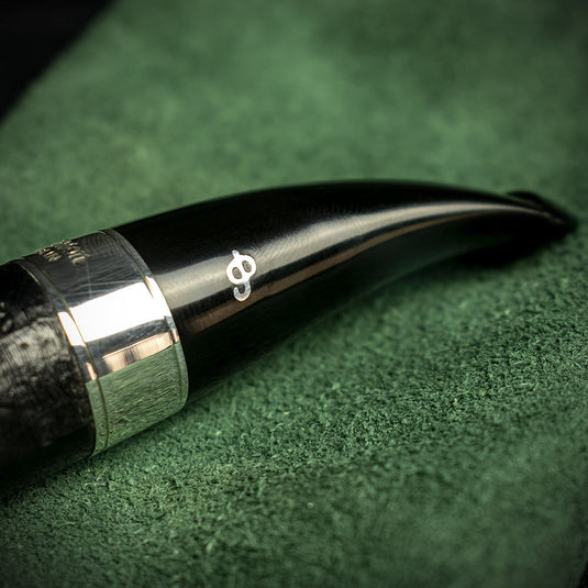Peterson of Dublin 160th Anniversary Pat. B. Sandblast Smoking Pipe - Bent Billiard