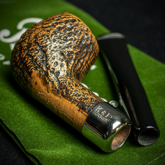 Peterson of Dublin Arklow Sandblasted Briar Smoking Pipe - Shape 87 9mm