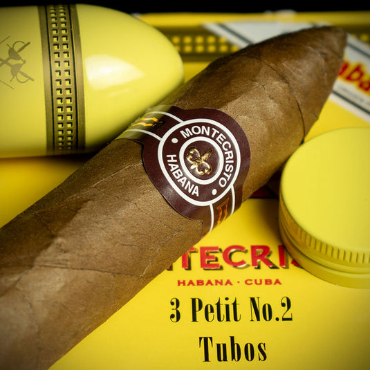 Montecristo Petit No. 2 Tubos Cuban Cigars - Pack of 3