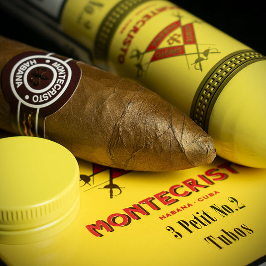 Montecristo Petit No. 2 Tubos Cuban Cigars - Pack of 3