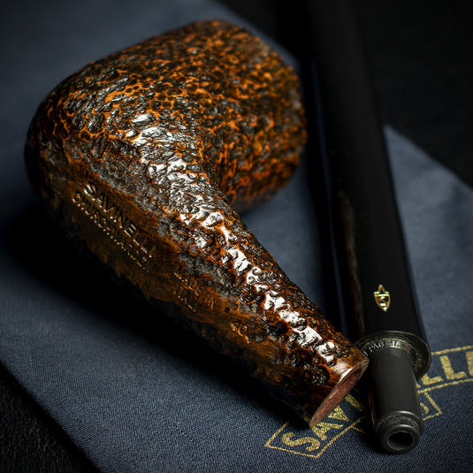 Savinelli Brownblast Churchwarden Briar Pipe - 404 No Filter