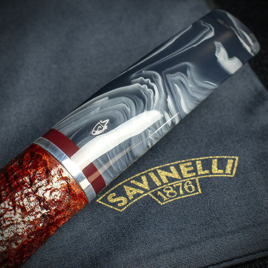 Savinelli Lunaria Rustic Briar Smoking Pipe - Shape 316KS 6mm 