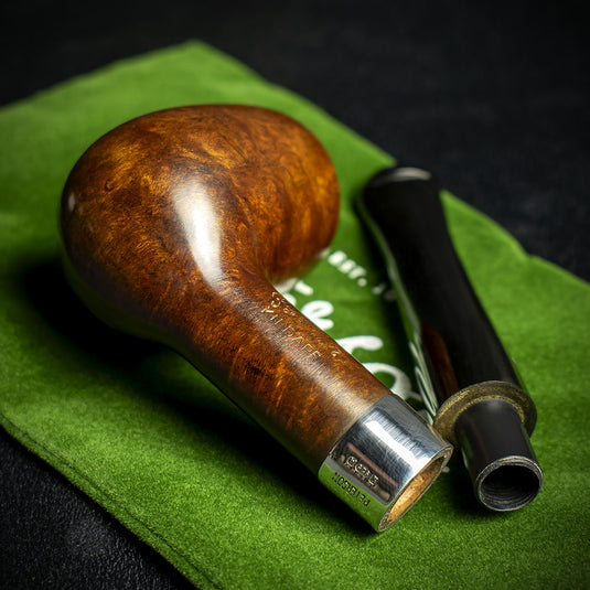 Peterson of Dublin Kildare Silver Mounted Briar Pipe - Shape No.06 9mm Filter