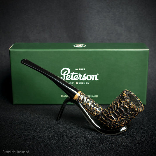 Peterson of Dublin Aran Rusticated Briar Smoking Pipe - Shape No.124
