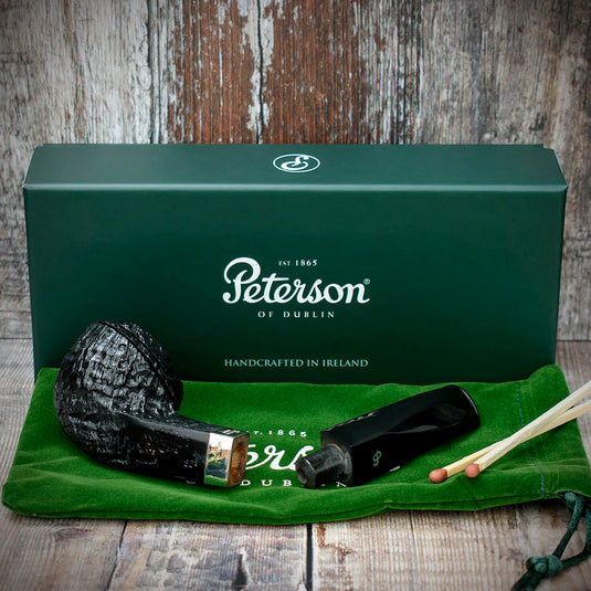 Cara Sandblasted Briar Pipe by Peterson of Dublin - Shape 80s