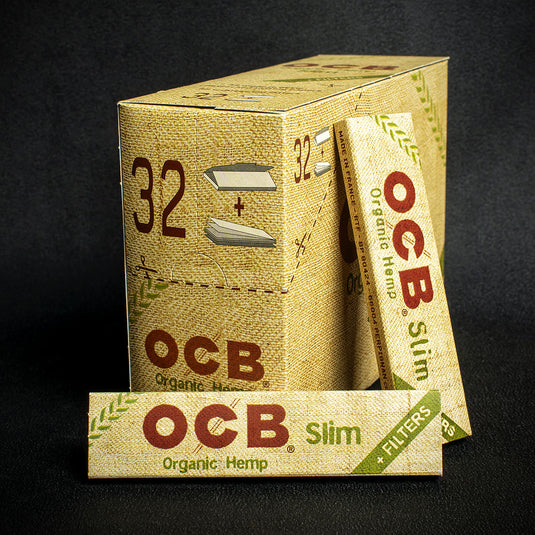 OCB Kingsize Slim Organic Hemp Rolling Papers & Tips - Single Pack