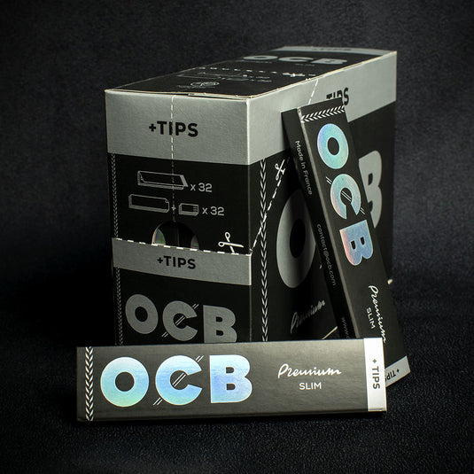 OCB Kingsize Slim Premium Rolling Papers & Tips - Single Pack