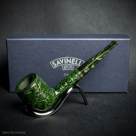 Savinelli Alligator Green 6mm Briar Smoking Pipe - Shape 111