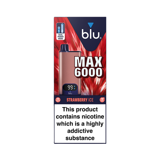 Blu Max 6000 Vape Pod Starter Kit - Strawberry Ice