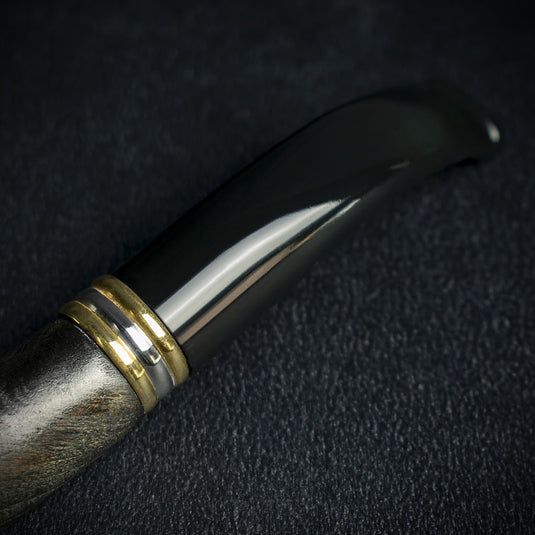 Smoke-King 9mm Black Beechwood Pipe - Bent