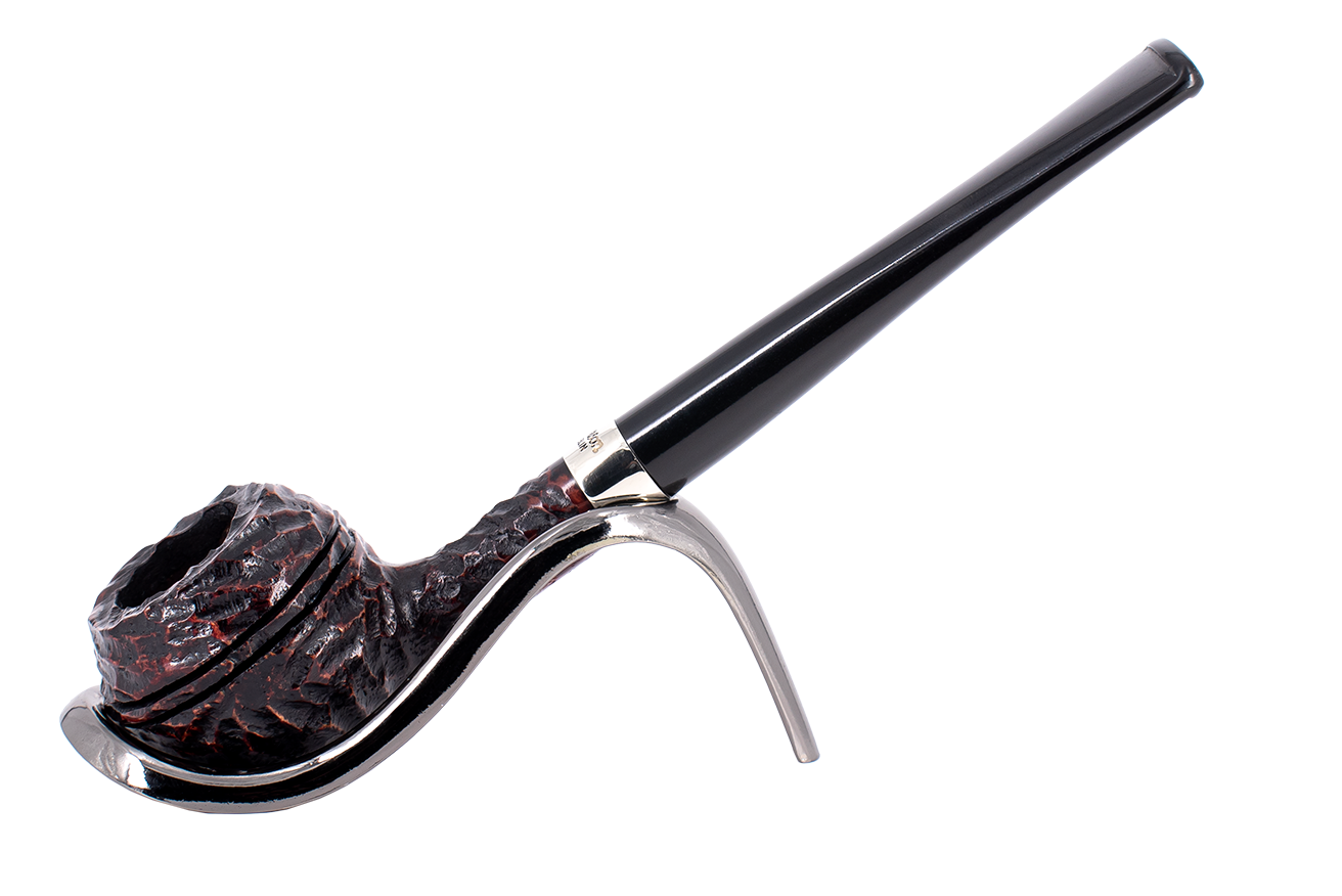 Peterson of Dublin Junior Rusticated Briar Smoking Pipe - Squat Rhodes
