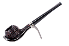 Peterson of Dublin Junior Rusticated Briar Smoking Pipe - Squat Rhodesian