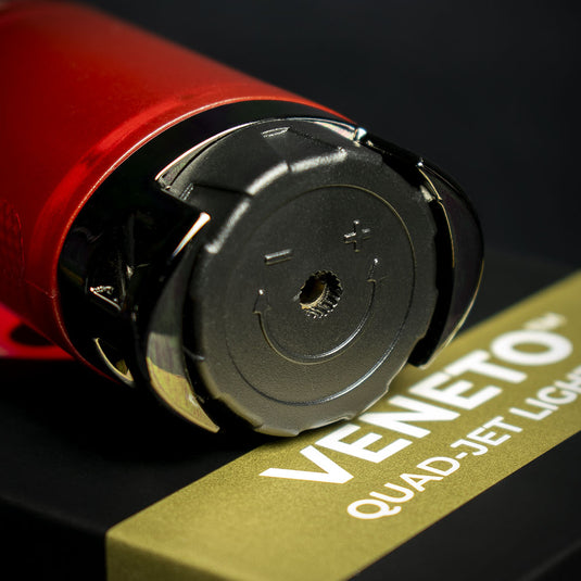 Palio Veneto Quad Flame Cigar Lighter - Red