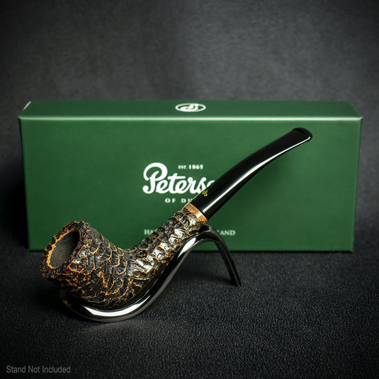 Peterson of Dublin Aran Rusticated Briar Smoking Pipe - Shape No.268