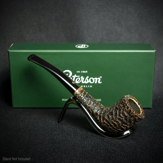 Peterson of Dublin Aran Rusticated Briar Smoking Pipe - Shape No.268