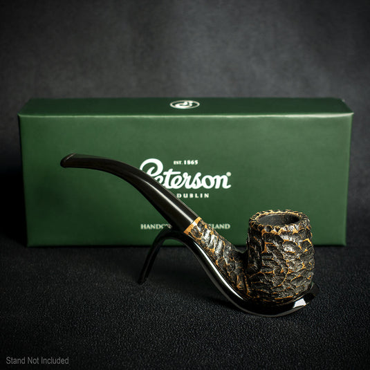 Peterson of Dublin Aran Rusticated Briar Smoking Pipe - Shape No.65