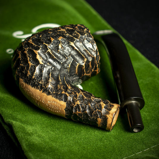 Peterson of Dublin Aran Rusticated Briar Smoking Pipe - Shape No.65