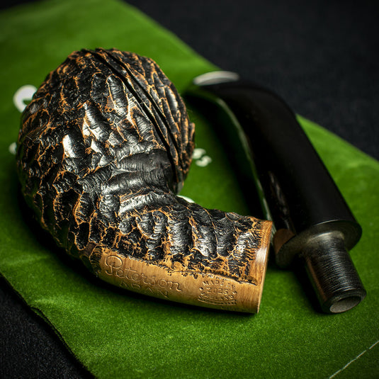 Peterson of Dublin Aran Rusticated Briar Smoking Pipe - Shape No.999
