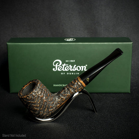 Aran Rusticated Briar Smoking Pipe By Peterson of Dublin - Shape No.X105
