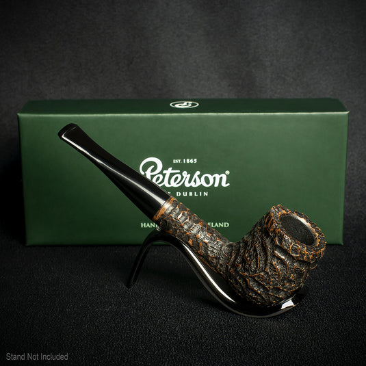Aran Rusticated Briar Smoking Pipe By Peterson of Dublin - Shape No.X105