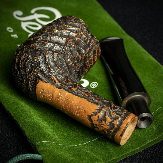 Aran Rusticated Briar Smoking Pipe By Peterson of Dublin - Shape No.X105