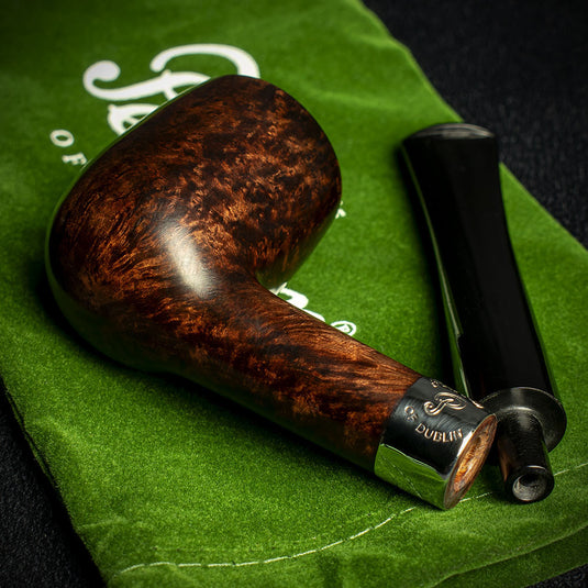 Peterson of Dublin Aran Smooth Nickel Mounted Pipe - Shape 15 