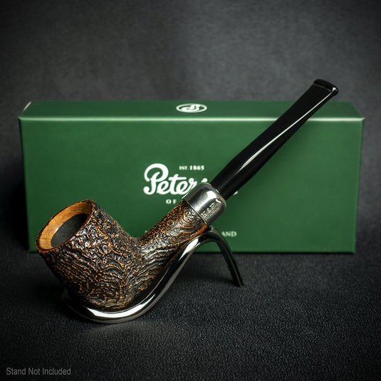 Peterson of Dublin Arklow Sandblasted Briar Smoking Pipe - Shape 107 9mm