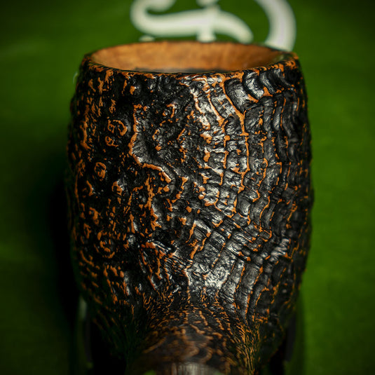 Peterson of Dublin Arklow Sandblasted Briar Smoking Pipe - Shape 107 9mm