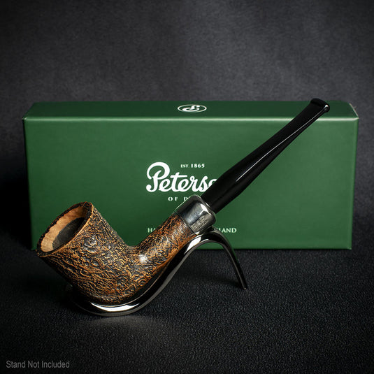 Peterson of Dublin Arklow Sandblasted Briar Smoking Pipe - Shape 120 9mm