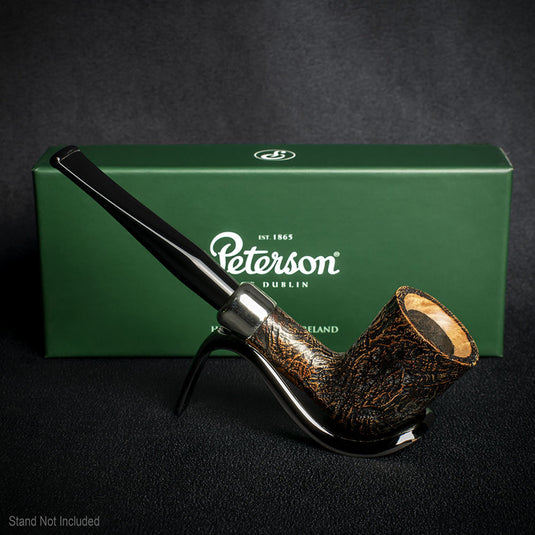 Peterson of Dublin Arklow Sandblasted Briar Smoking Pipe - Shape 120 9mm