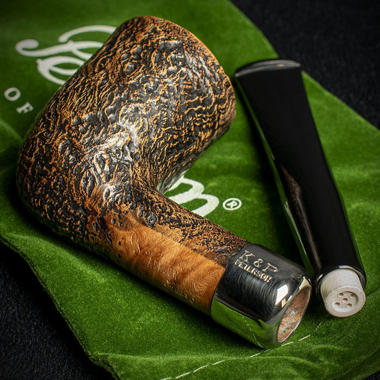 Peterson of Dublin Arklow Sandblasted Briar Smoking Pipe - Shape 120 9mm