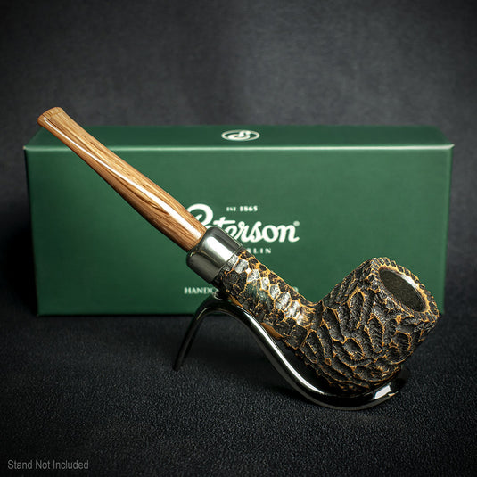Peterson of Dublin Derry Rusticated Briar Smoking Pipe - Shape 106 - 9mm