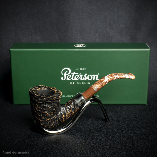 Peterson of Dublin Derry Rusticated Briar Smoking Pipe - Shape 127