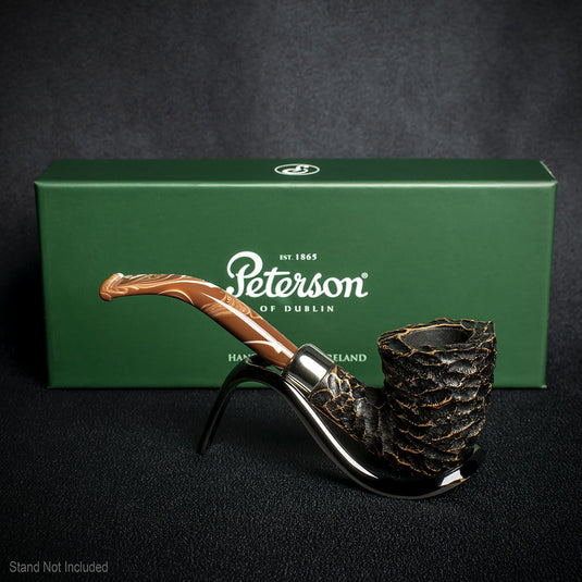 Peterson of Dublin Derry Rusticated Briar Smoking Pipe - Shape 127