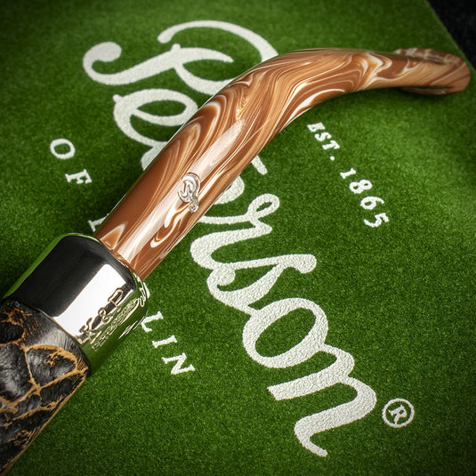 Peterson of Dublin Derry Rusticated Briar Smoking Pipe - Shape 128