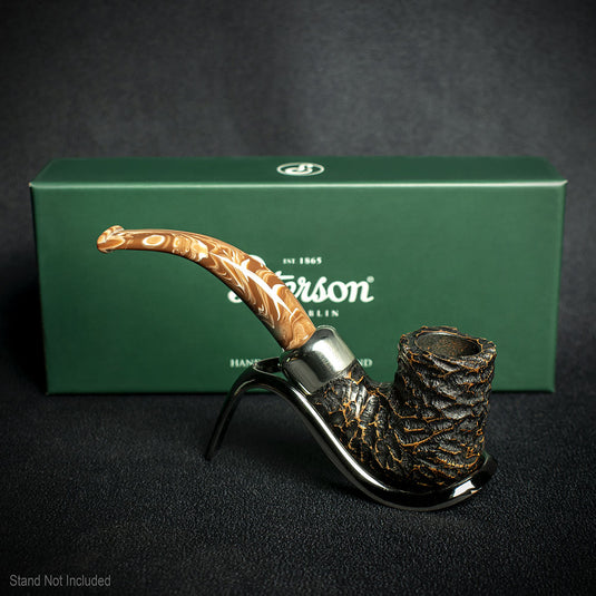 Peterson of Dublin Derry Rusticated Briar Smoking Pipe - Shape 338 - 9mm