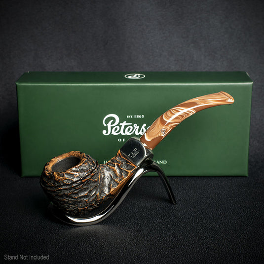 Peterson of Dublin Derry Rusticated Briar Smoking Pipe - Shape 80s - 9mm