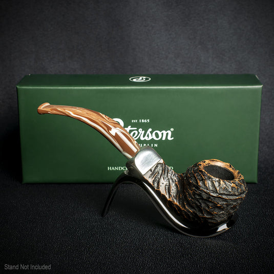 Peterson of Dublin Derry Rusticated Briar Smoking Pipe - Shape 80s - 9mm