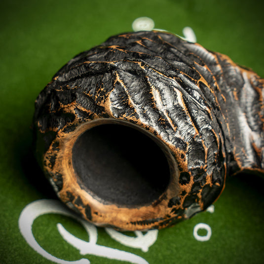 Peterson of Dublin Derry Rusticated Briar Smoking Pipe - Shape 80s - 9mm