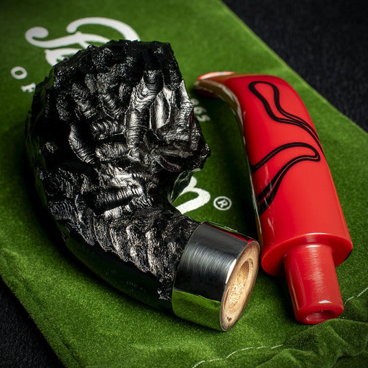 Peterson of Dublin Dracula Rusticated Briar Smoking Pipe - Shape 03