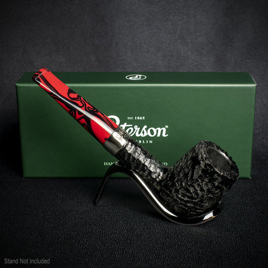 Peterson of Dublin Dracula Rusticated Briar Smoking Pipe - Shape 107