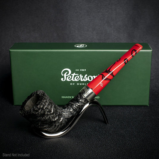 Peterson of Dublin Dracula Rusticated Briar Smoking Pipe - Shape 120