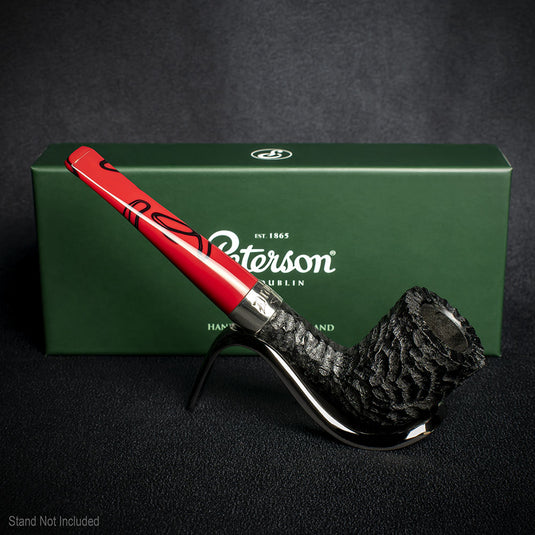 Peterson of Dublin Dracula Rusticated Briar Smoking Pipe - Shape 120