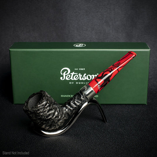 Peterson of Dublin Dracula Rusticated Briar Smoking Pipe - Shape  X105