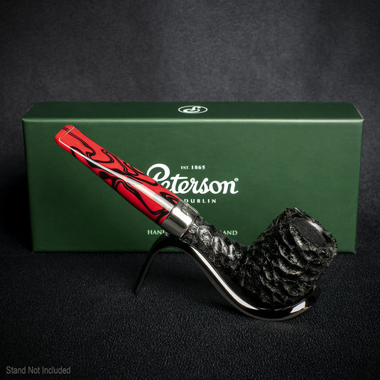 Peterson of Dublin Dracula Rusticated Briar Smoking Pipe - Shape  X105